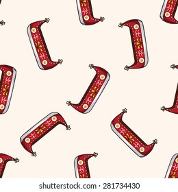 Transportation boat , cartoon seamless pattern background