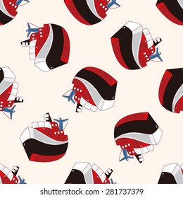 Transportation boat , cartoon seamless pattern background