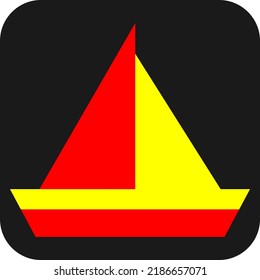 Transportation boat, illustration, vector on a white background.
