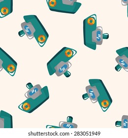 Transportation boat ,seamless pattern