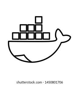 transportation boat shipping icon or logo illustration for website. Perfect use for web, design, pattern, etc. 