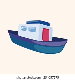 Transportation boat theme elements
