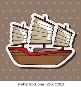 Transportation boat theme elements