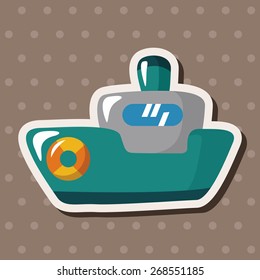 Transportation boat theme elements