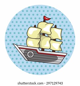 Transportation boat theme elements