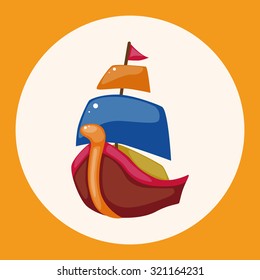 Transportation boat theme elements