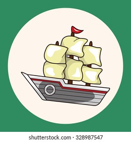 Transportation boat theme elements