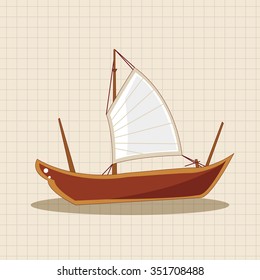 Transportation boat theme elements