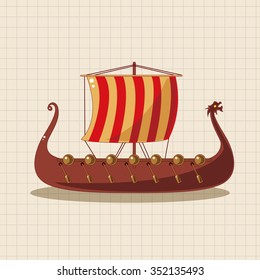 Transportation boat theme elements