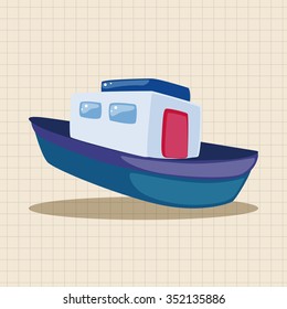 Transportation boat theme elements