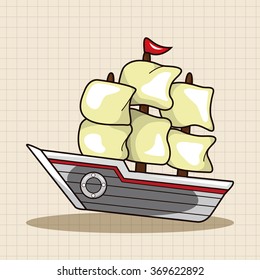 Transportation boat theme elements