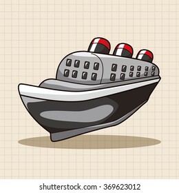 Transportation boat theme elements