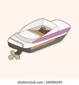 Transportation boat theme elements vector,eps