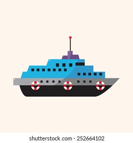 Transportation boat theme elements vector,eps