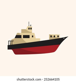 Transportation boat theme elements vector,eps