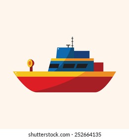 Transportation boat theme elements vector,eps