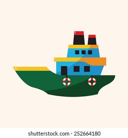 Transportation boat theme elements vector,eps