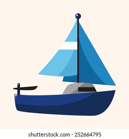 Transportation boat theme elements vector,eps