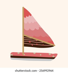 Transportation boat theme elements vector,eps