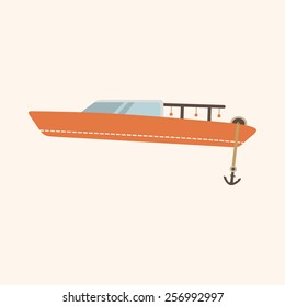 Transportation boat theme elements vector,eps