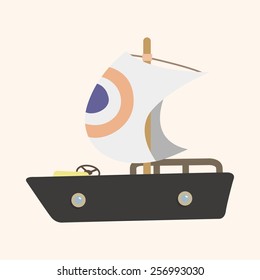 Transportation boat theme elements vector,eps