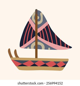 Transportation boat theme elements vector,eps