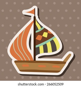 Transportation boat theme elements vector,eps