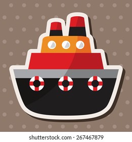 Transportation boat theme elements vector,eps