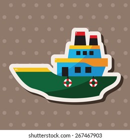 Transportation boat theme elements vector,eps
