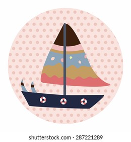 Transportation boat theme elements vector,eps