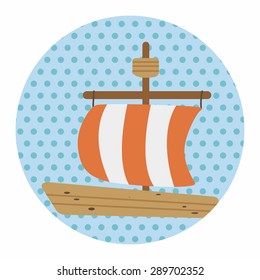 Transportation boat theme elements vector,eps