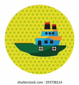 Transportation boat theme elements vector,eps