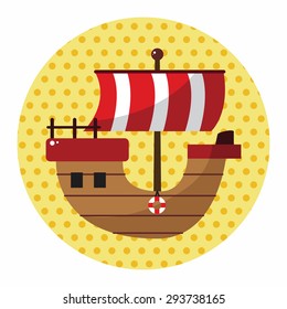 Transportation boat theme elements vector,eps