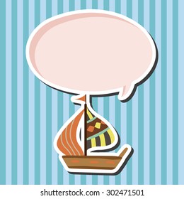 Transportation boat theme elements vector,eps