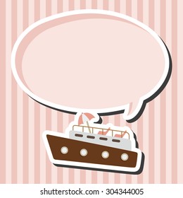 Transportation boat theme elements vector,eps