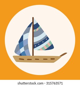 Transportation boat theme elements vector,eps