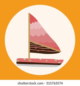 Transportation boat theme elements vector,eps
