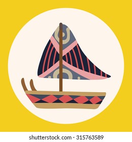 Transportation boat theme elements vector,eps