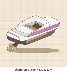 Transportation boat theme elements vector,eps