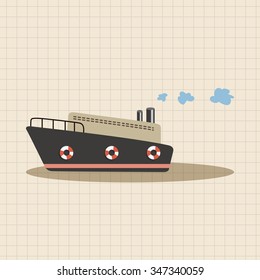 Transportation boat theme elements vector,eps