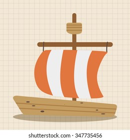 Transportation boat theme elements vector,eps