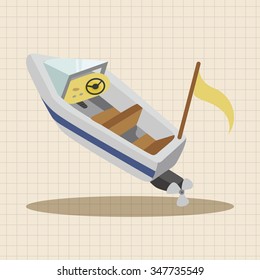 Transportation boat theme elements vector,eps