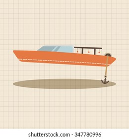 Transportation boat theme elements vector,eps