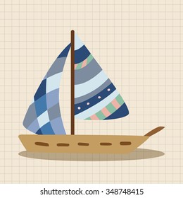 Transportation boat theme elements vector,eps