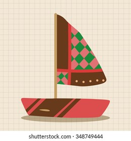Transportation boat theme elements vector,eps