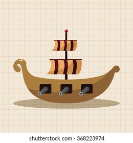 Transportation boat theme elements vector,eps