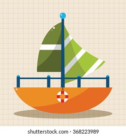 Transportation boat theme elements vector,eps