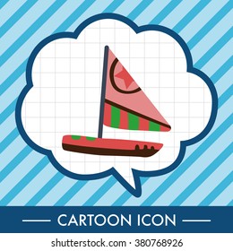 Transportation boat theme elements vector,eps