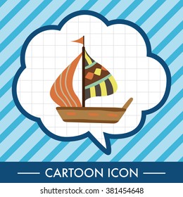 Transportation boat theme elements vector,eps
