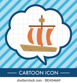 Transportation boat theme elements vector,eps